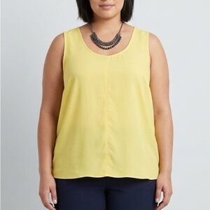 😍 SHOW SPECIAL-REITMANS yellow sleeveless lightweight tank XL